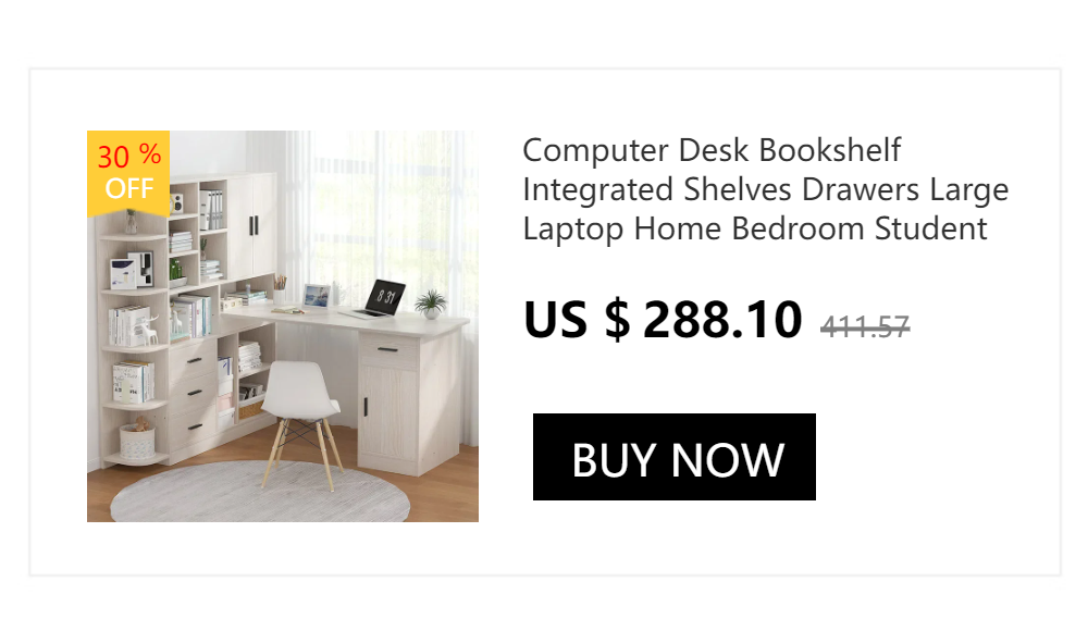 Computer Desk Bookshelf Integrated Shelves Drawers Large Laptop Home Bedroom Student Study Writing Desk Simple Office Table