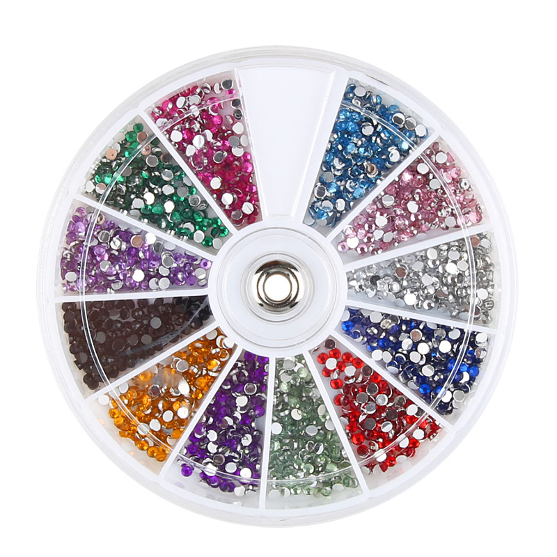 Best of Mixed 12 Color 1.5MM, 2MM, 3MM Shining Stone 3d Nail Rhinestones Small Beads Manicure DIY Nail Art Decoration In Wheel Accessories Reviews & Tips