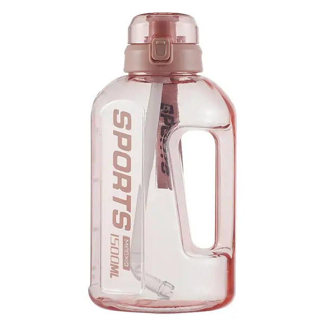 Ready Stock] KCJ Kids 1300ml Trainer Cup sport water bottle free straw +  strap Air Bottle