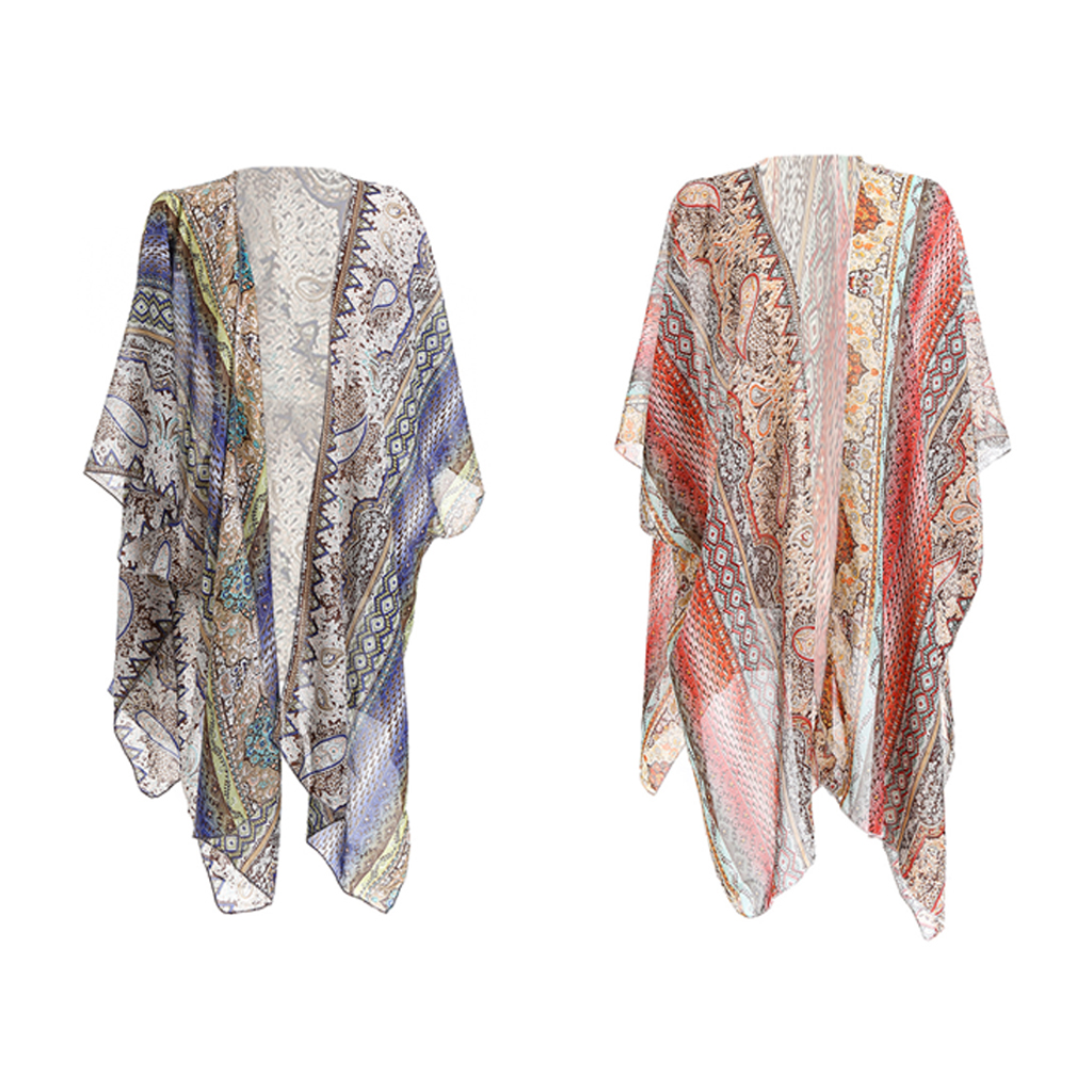 Women’s Chiffon Long Kimono Loose Cardigan Lightweight Breathable Flowy Open Front Tops Women’s Chiffon Long Kimono Loose Cardigan Lightweight Breathable Flowy Open Front Tops