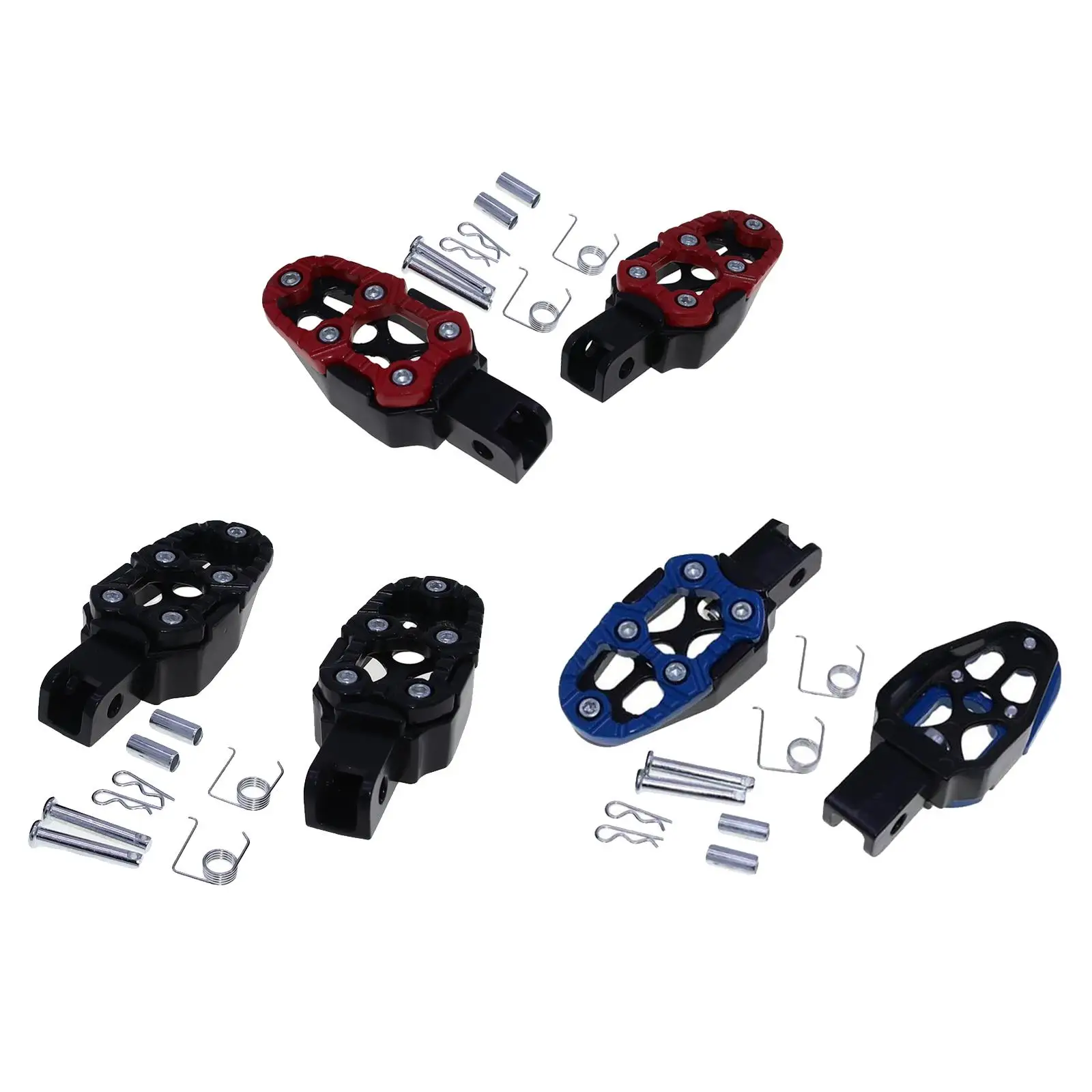 Motorbike Footrests Pedals Wide Footpegs AntiSlip Dirt bike to Install Aluminum Alloy Durable Motorcycle Back Foot Pegs