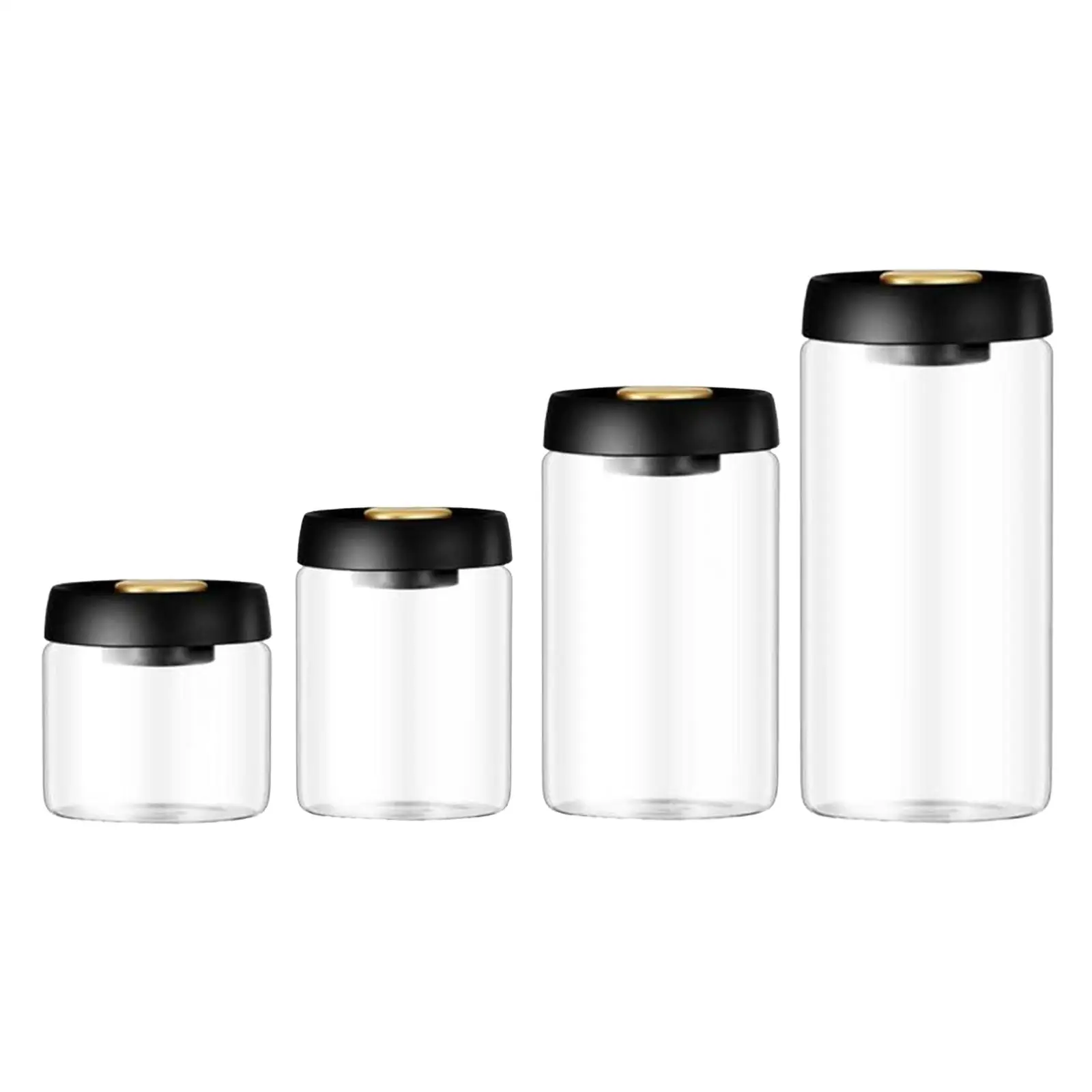 Vacuum Food Storage Jars, Transparent Glass Canisters,. Press Vacuum Sealed Jars