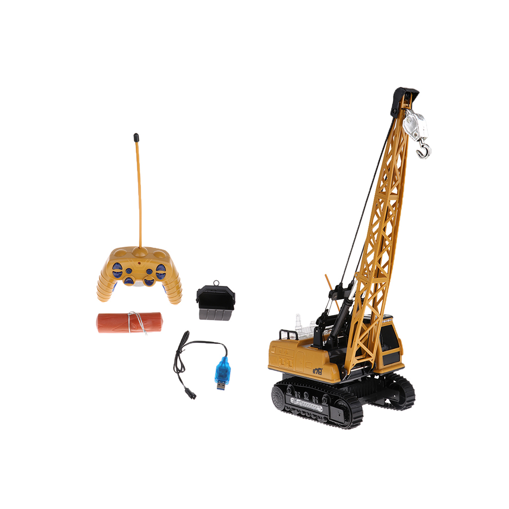 RC Crane Construction Vehicle Playset with Up Down Lift Control