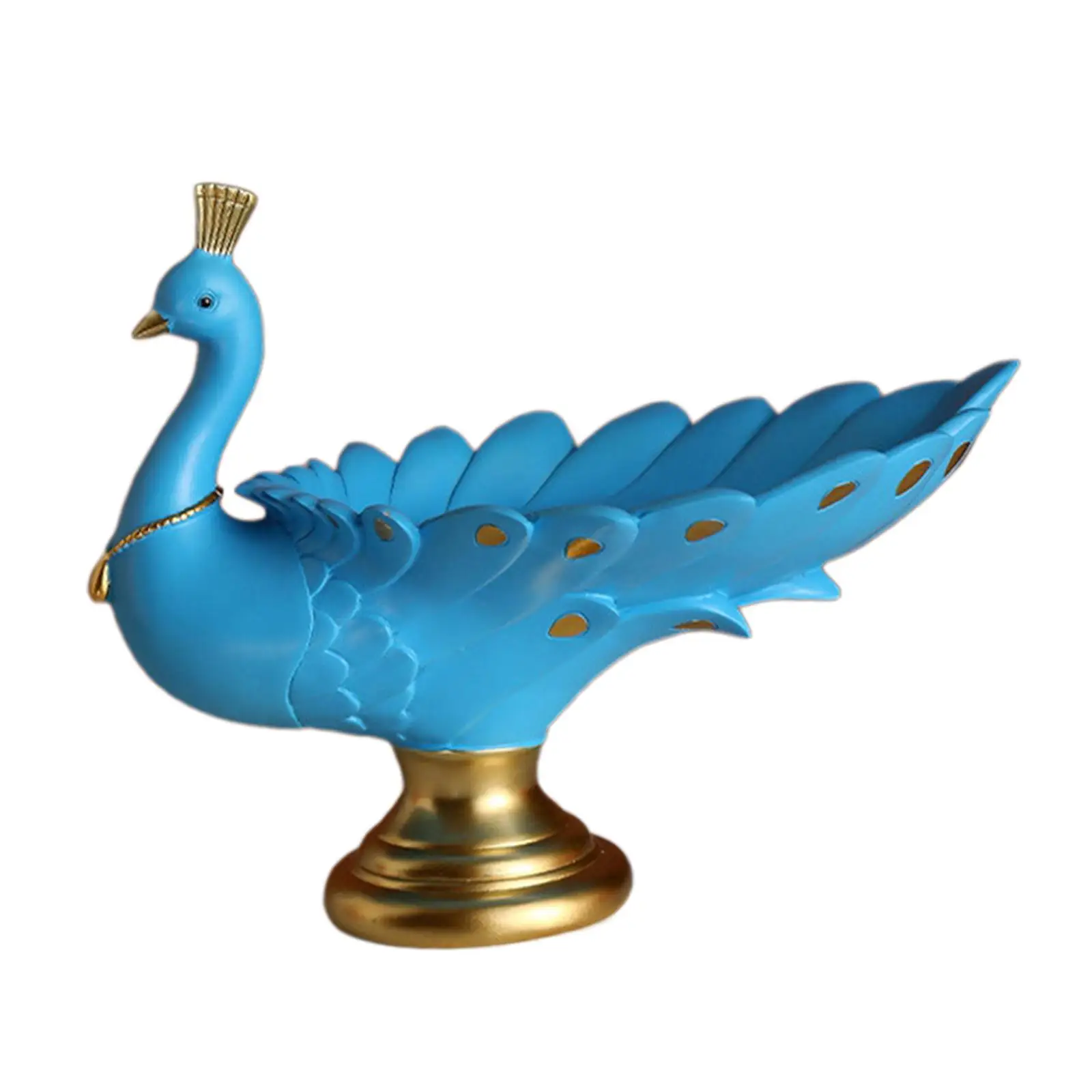 Blue Bird Sculpture, Organizer, Toy, Resin Figurine Crafts Statue for Tabletop Hallway Kids Home