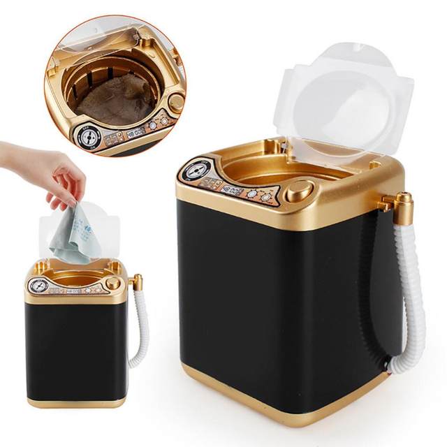 Mini Simulation Electric Washing Machine Play Toy Makeup Brush