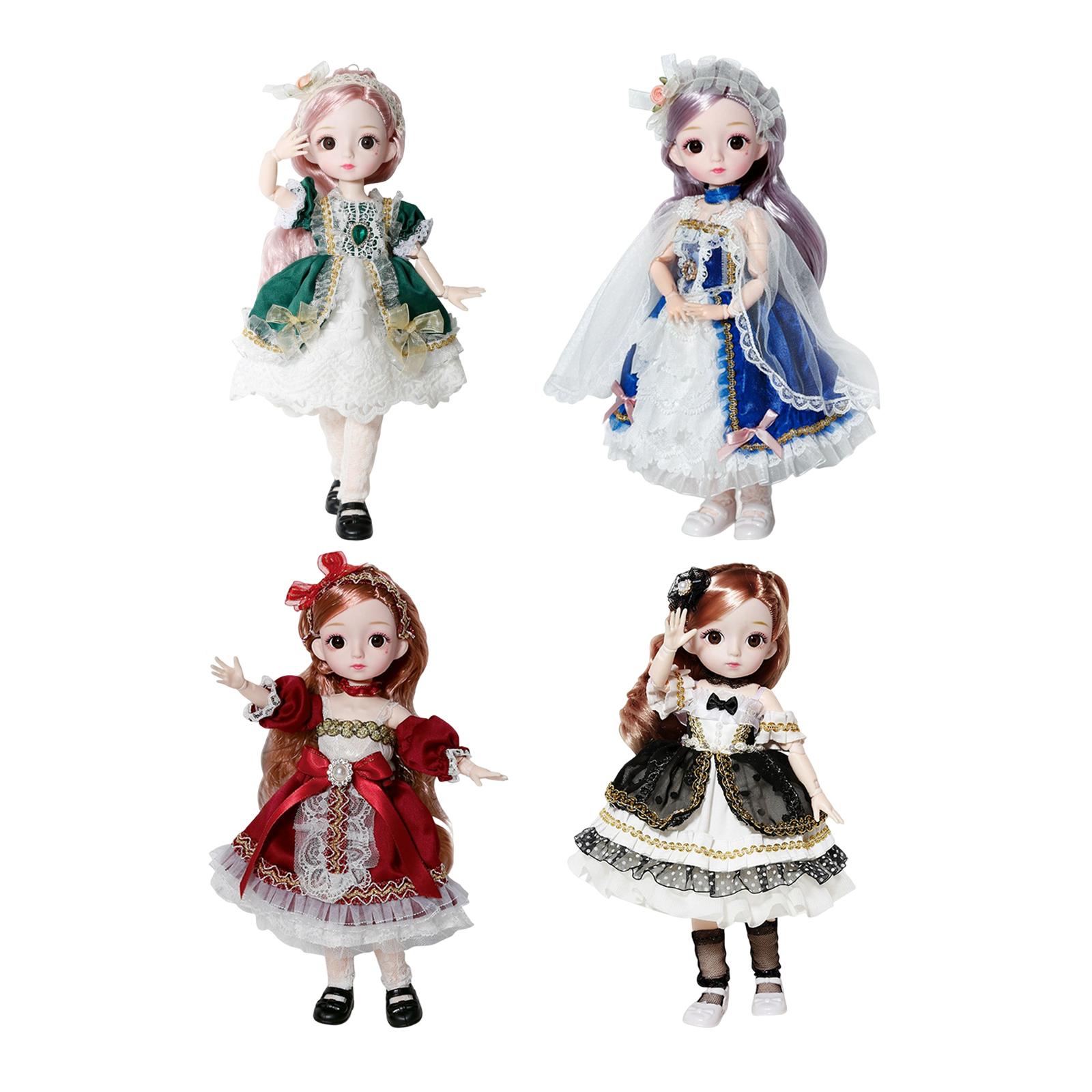 1/6 BJD Doll Delicate Makeup with Wig Change Clothes Movable Joint Variety of Shapes Dress SD Girl Doll for Cosplay Gift