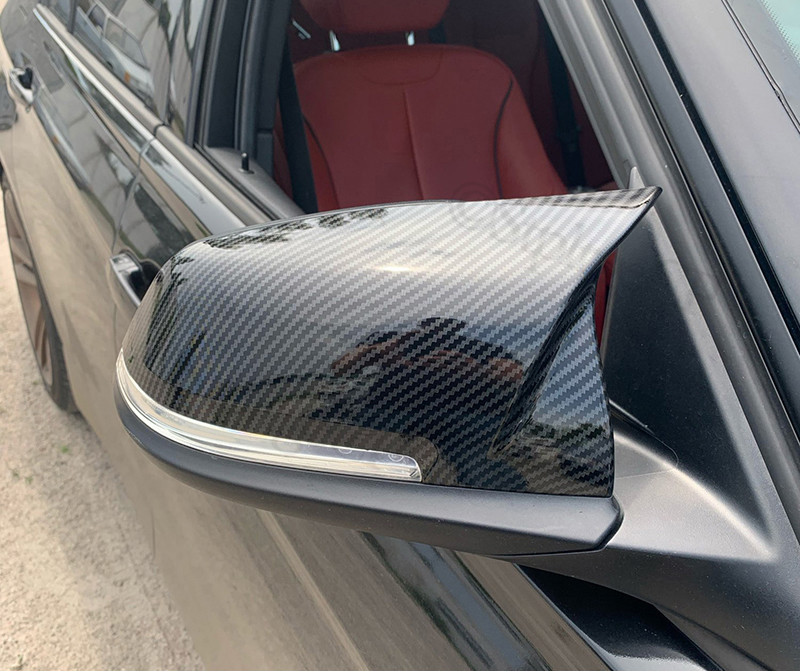 Carbon Fiber Style Black Rearview Side Mirror cover Caps for BMW X1 F48 X2 F39 F40 F53 F44 Z4 G39 Toyota Supra Side Mirror shell