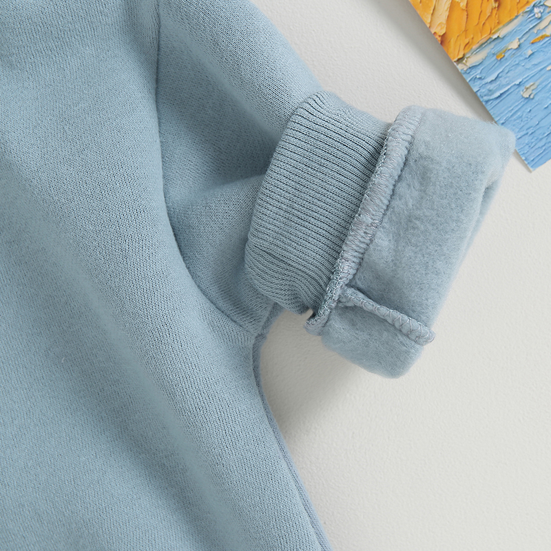 Neugeborene Baby Kleidung kleine Dude Bubs Sweatshirt Blase Stram pler Fleece Pullover Herbst Winter Outfit – Detail 7