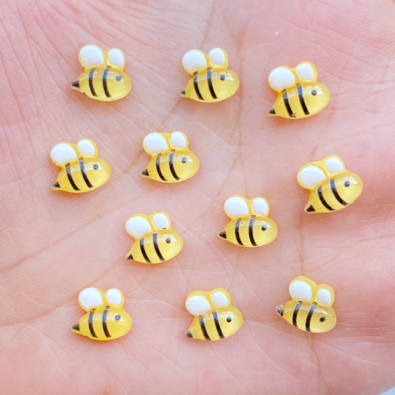 Best of 50pcs 3D Resin Nail Charms Honeybee Nail Parts Accessories Kawaii DIY Art Decoration Reviews & Tips