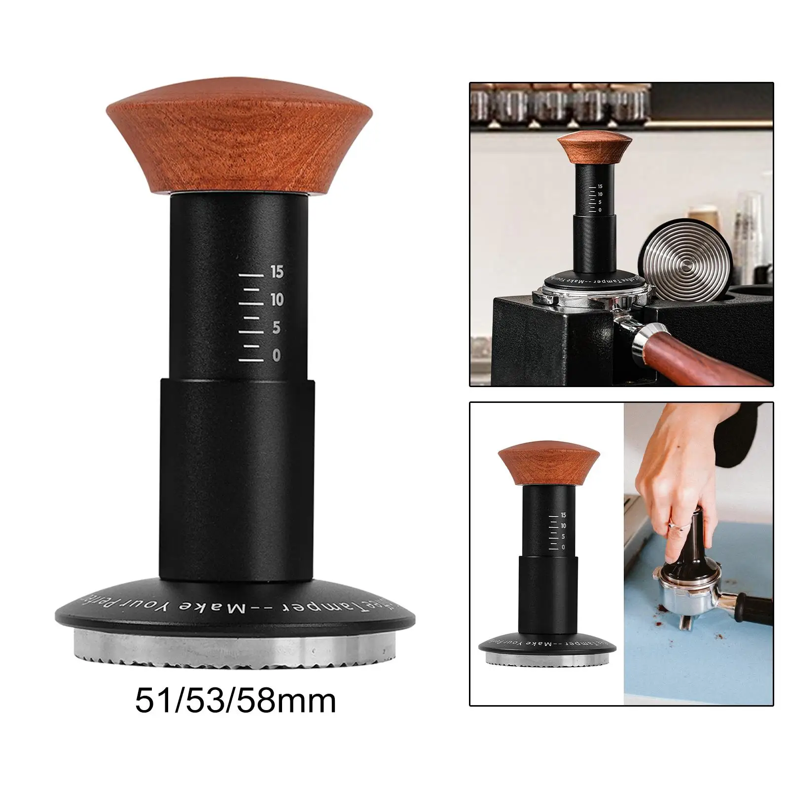 Coffee Tamper Leveler Tool Espresso Tools Coffee Grounds Loosely Distributed Flat Base Espresso Distribution Coffee Ground Press