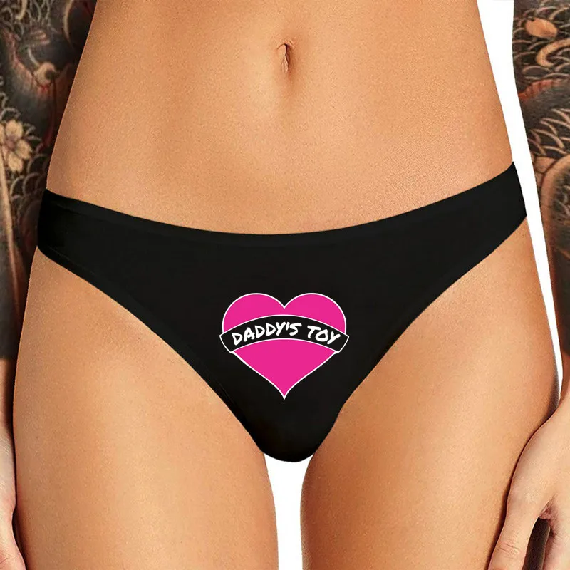 Women's Cute Underwear Daddys Toy Girl Lovely Intimates Fashion Women Seamless Thong Underwear Funny Panties for Women Low Waist