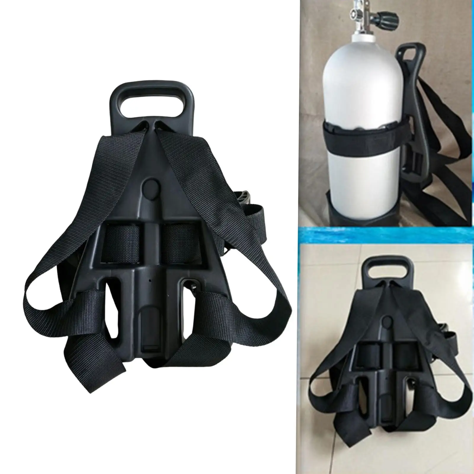 Scuba Diving Tank Back Pack Snorkeling Freediving Dive Single Oxygen Bottle Support Holder Bracket Backpack for Snorkeling Accs