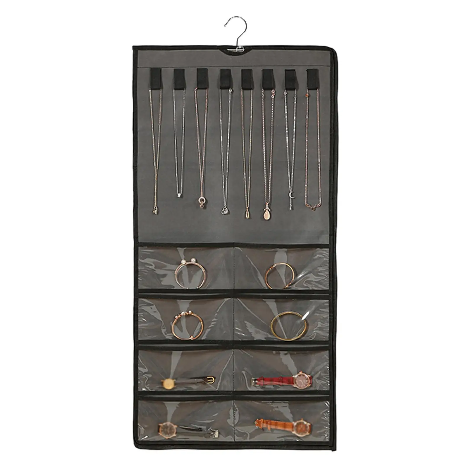 Hanging Jewelry Organizer Storage Necklace Organizer Gift Double Sided Jewelry Holder for Dresser Closet Necklaces Wall Earrings