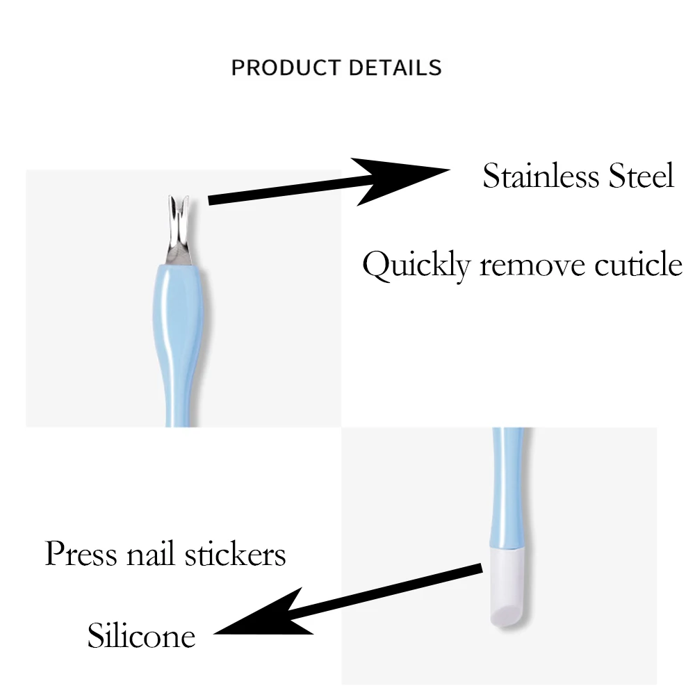 Sc20d0f2cf4f74dcdb375630c4ccd33ffJ 10/5Pcs Dead Skin Remover Nail Art Fork Cuticle Remover Nipper Pusher Trimmer Stainless Steel Pedicure Nails Care Nail Tools