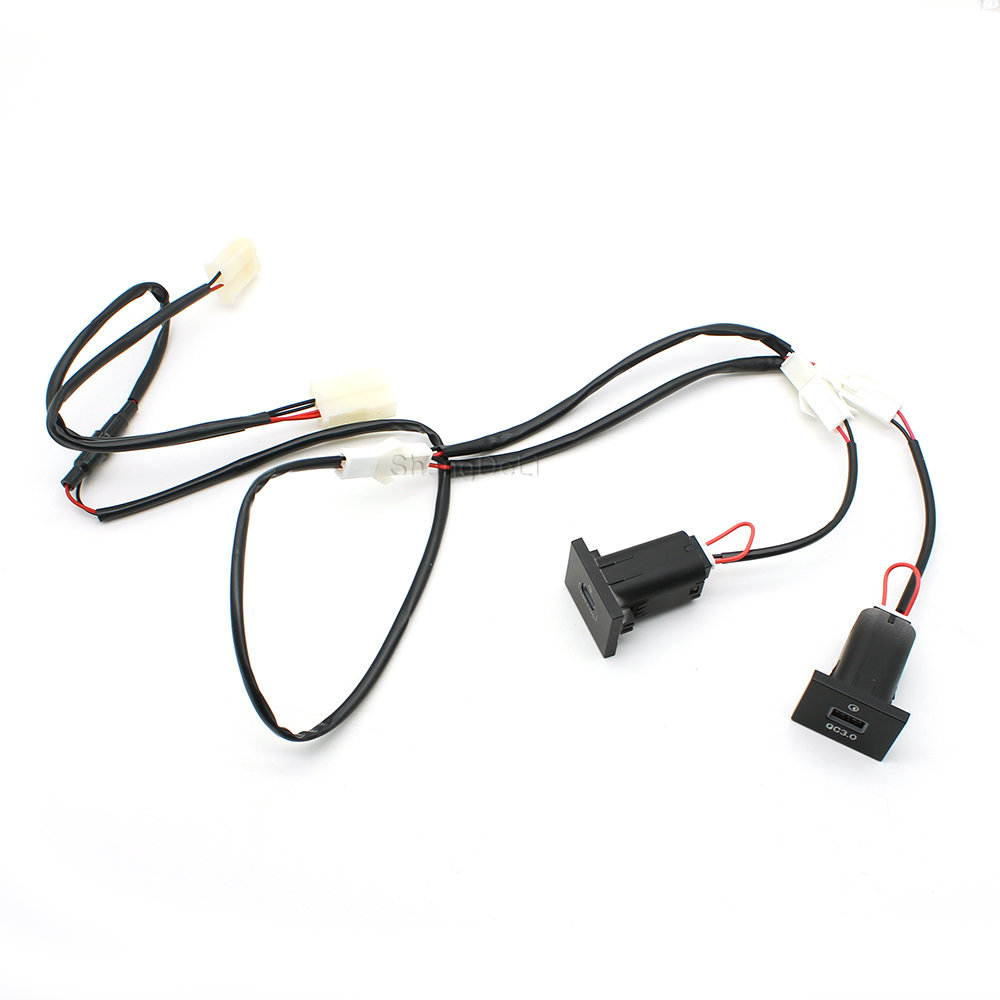 Auto USB Ladegerät PD Quick Charge QC 3,0 Auto Telefon Lade Adapter Taste für Ford Focus 2 mk2 2009 2010 2011 zubehör – Detail 6