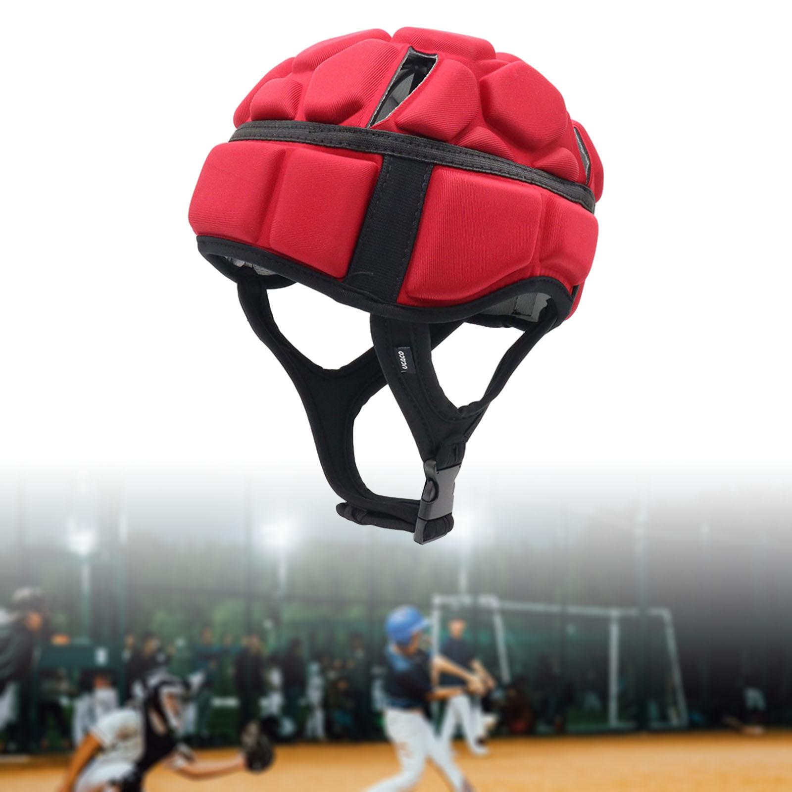 Adjustable Rugby Helmet EVA Padded Headgear Sports Soccer Football Head Protective Helmet Protector Headgear for Youth Adults 