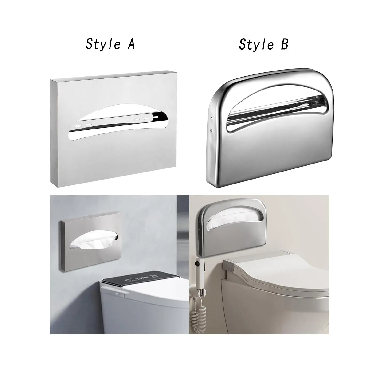 Toilet Seat Covers Dispenser with Screws Durable Heavy Duty Toilet Seat Cover Holder for Commercial Bathroom Office Restaurants