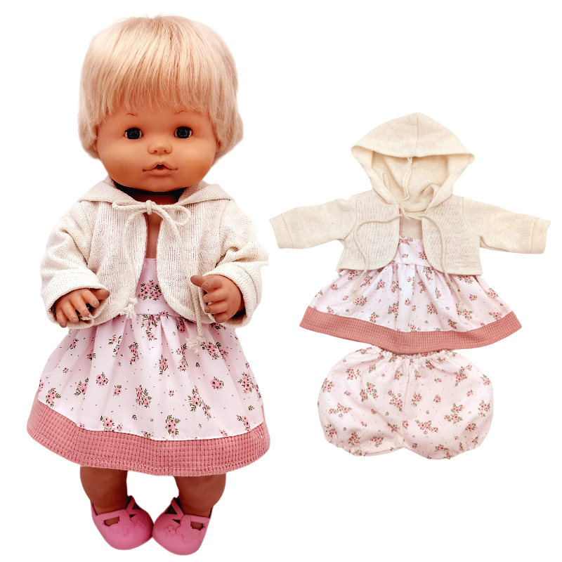 For 40 Cm Nenuco Doll Clothes 17 Inch Baby Doll Flower Shirt Pants Toys Clothing