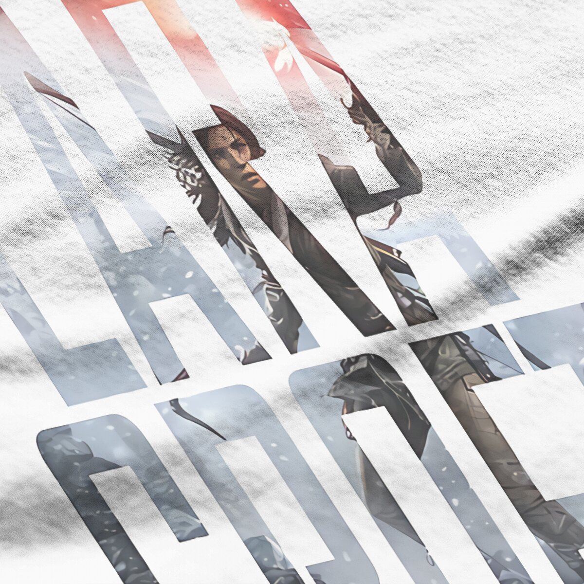 Tomb Raider Game Polyester TShirts Lara Croft Text Print Homme T Shirt Funny Tops