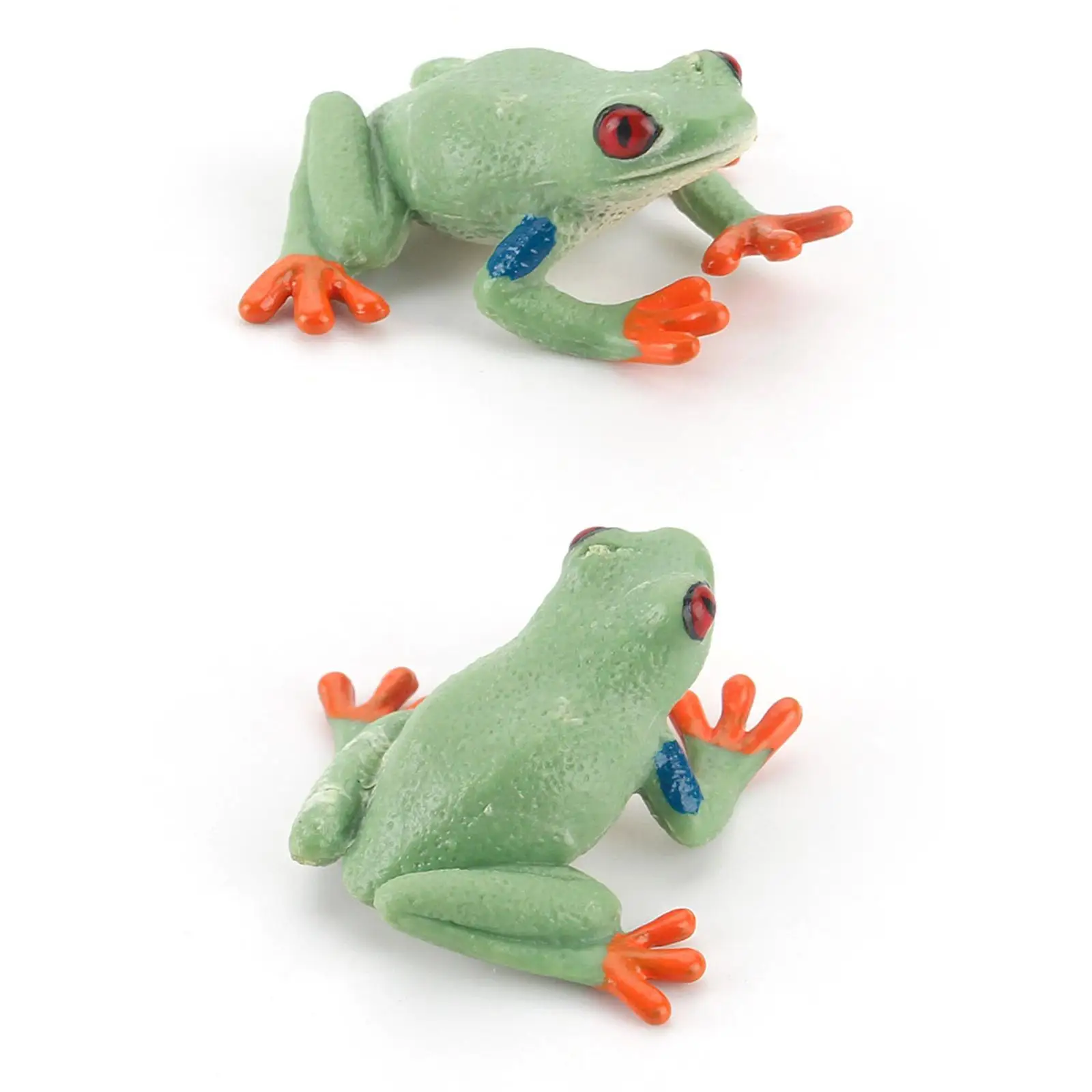 7Pcs Simulation Frog Figurines Animal Model Colorful Frogs Play Set for Cake Topper Yard Decoration Kids Toys Party Favors