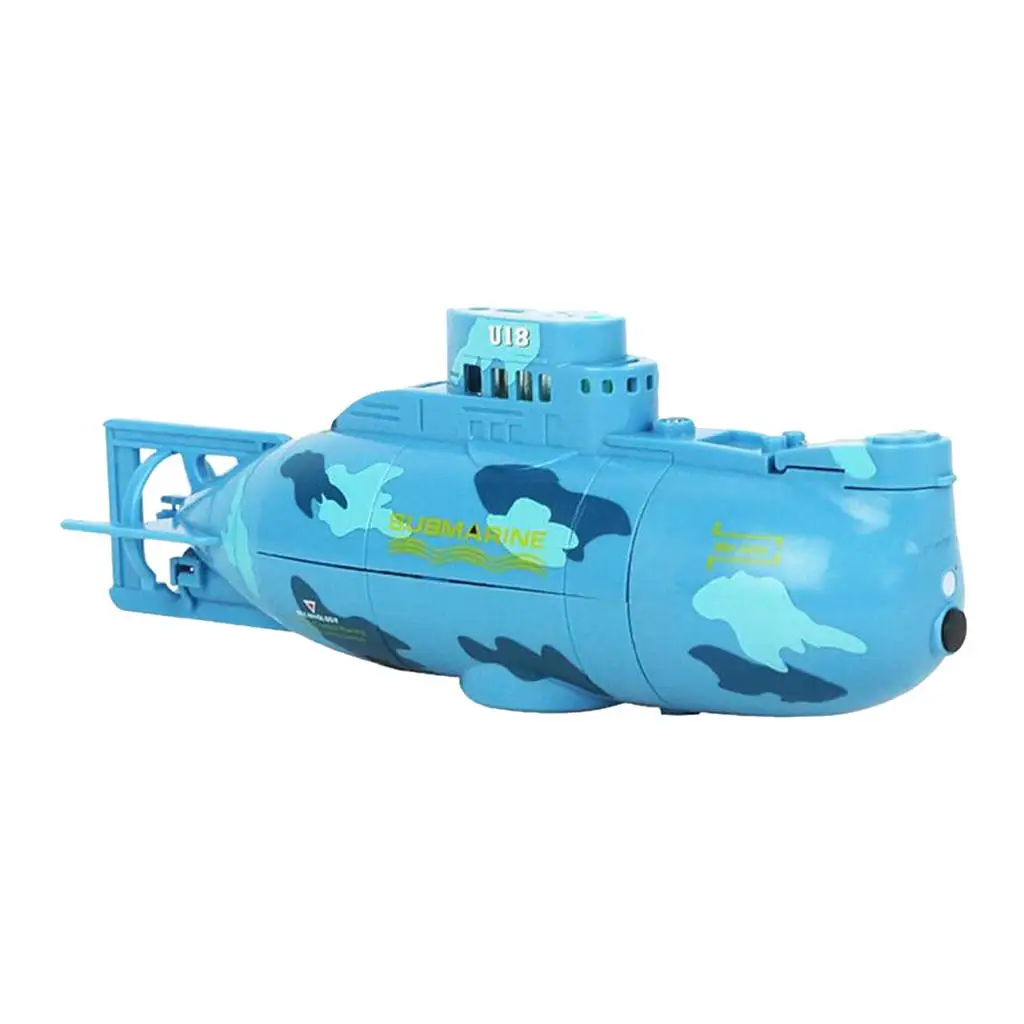 360 Rotation Mini Remote Control Submarine Diving Boat Water Pool Toy Blue
