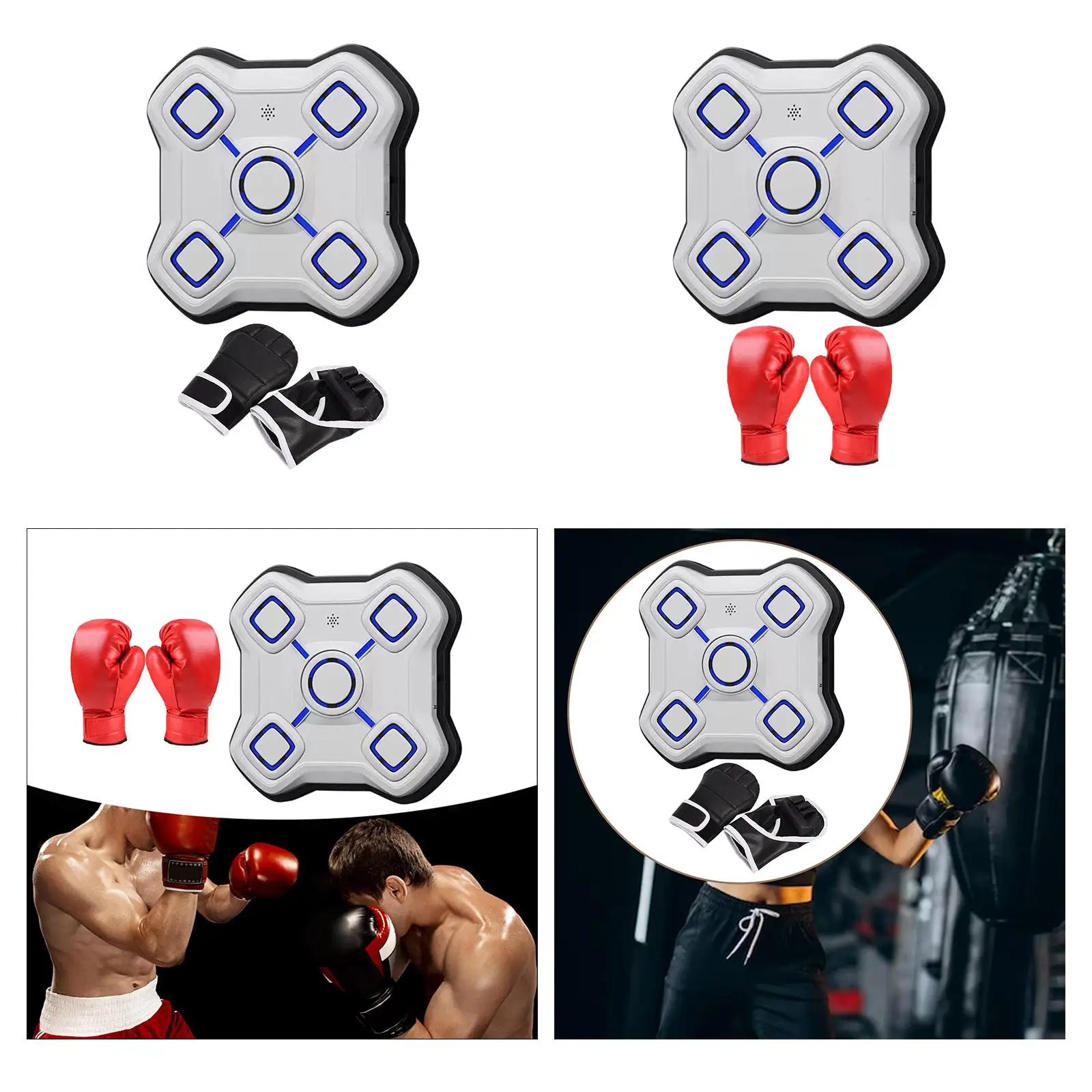 Music Boxing Machine Smart Boxing Trainer Electronic Boxing Wall Target for Strength Training Focus Kickboxing Indoor Agility