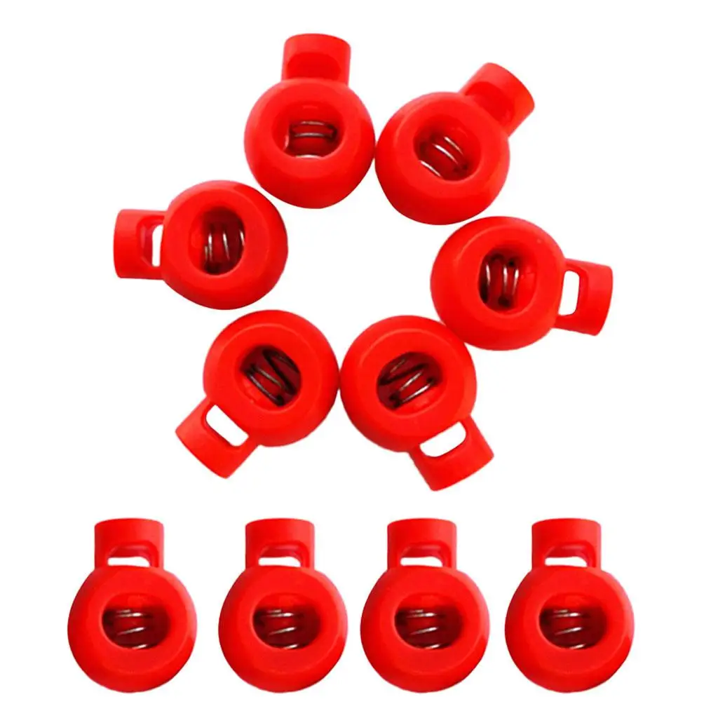 10 Pieces Shock Cord Rope Toggle End Lock Stoppers Ball Buckles