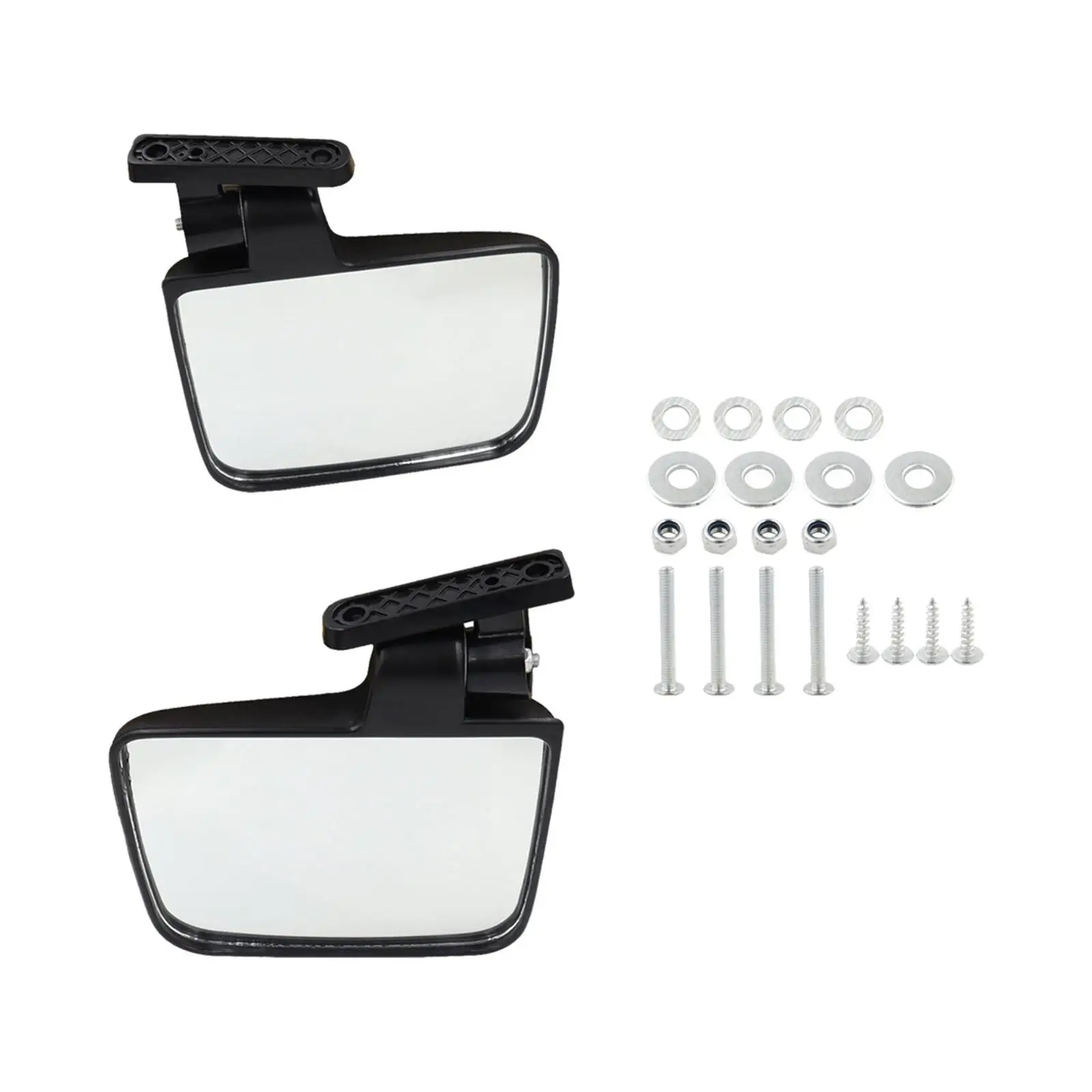 Golf Cart Folding Side View Mirrors Kit Helping to Avoid Blind Spots Lightweight Easy Installation Adjustable Joint Accessory