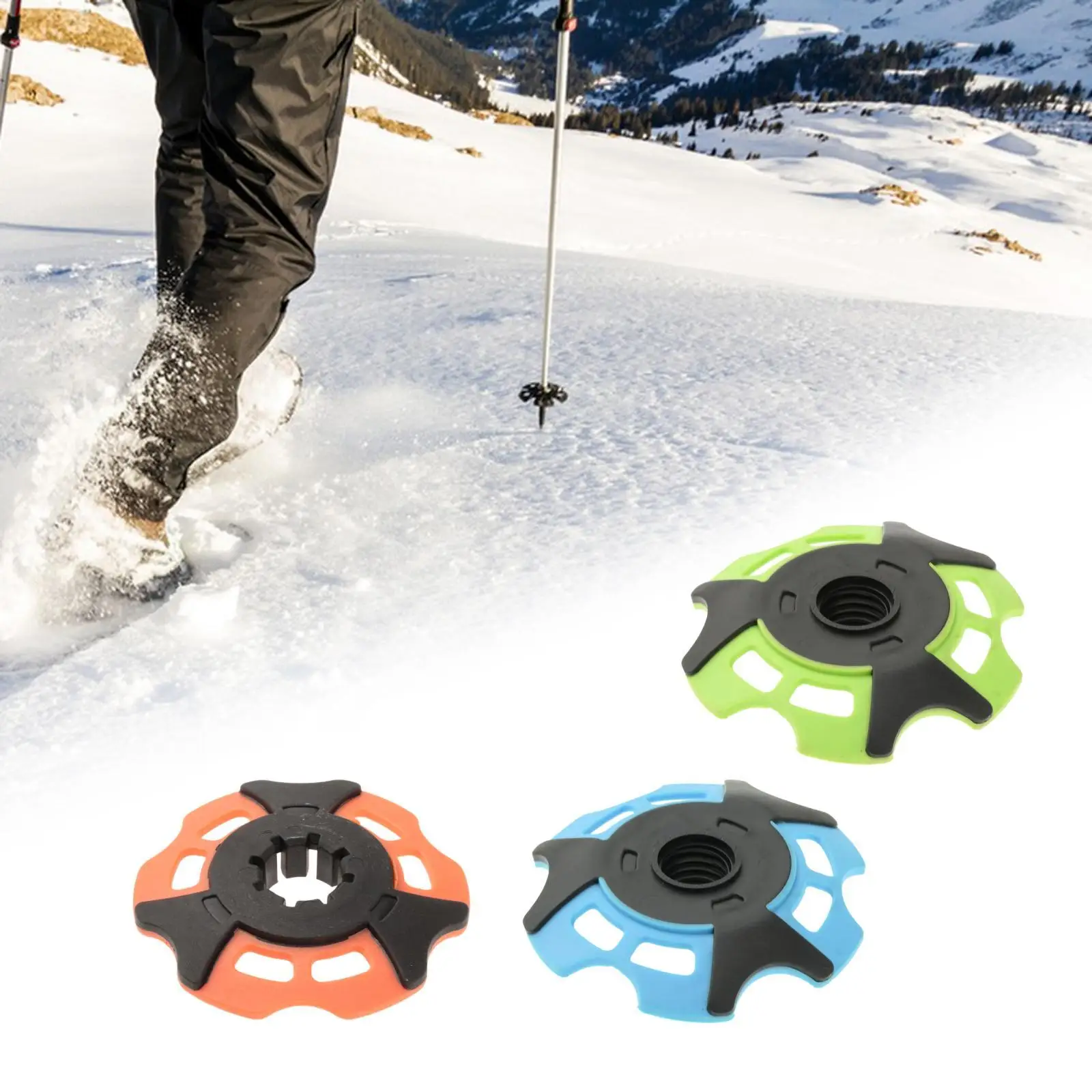 Trekking Snowflake Basket Mud Ski Basket Outer Diameter 3inch Durable Hiking