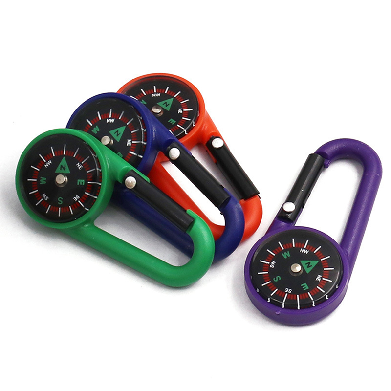 Description Picture 5 of itemMini Compass With Hook 2-in-1 Multifunctional Hiking ABS Carabiner Sensitive Guide Outdoor Mountaineering Key Ring Camping Tool