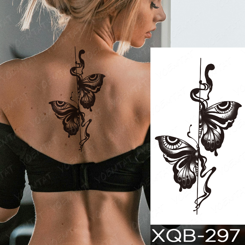 Best of Waterproof Temporary Tattoo Stickers Compass Flowers Trees Poker Rose Clock Tatto Women Men Arm Body Art Fake Sleeve Tattoos Reviews & Tips - Image 4