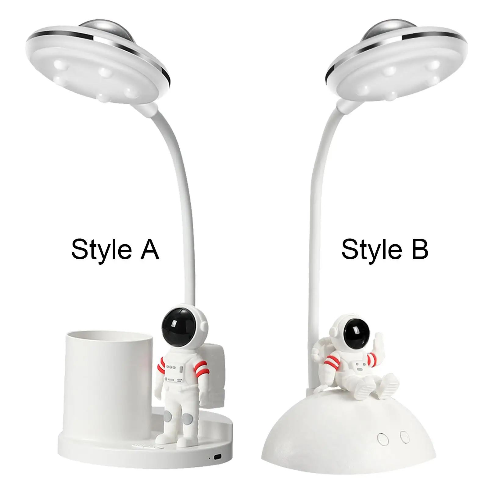 Astronaut Decoration Desk Lamp Multipurpose USB Rechargeable Eye Protection Night Light Bendable Table Lamp for Desk Office Desk
