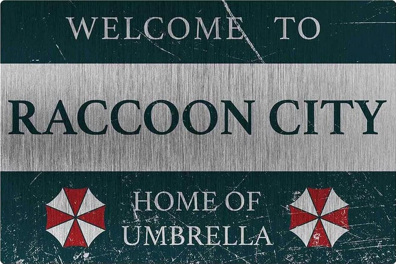 Добро пожаловать в Raccoon City Sign забавная игра Memorabilia Boy подарки  Домашний двор знак Декор 12 