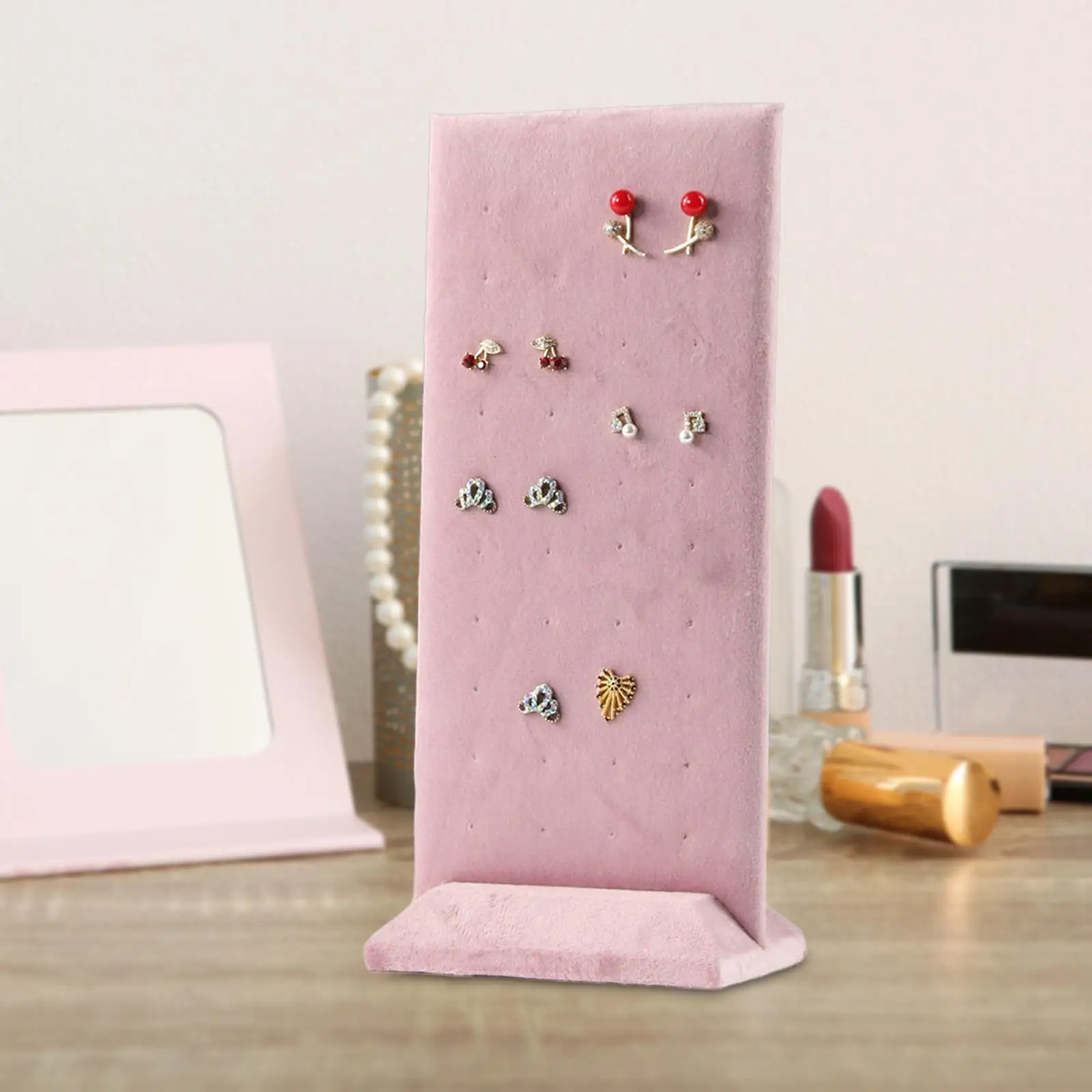 Ear Stud Stand Portable Show Rack 40 Holes Showcase Earring Holder for Cabinets Bedrooms Retail Stores Tabletops Dressing Tables