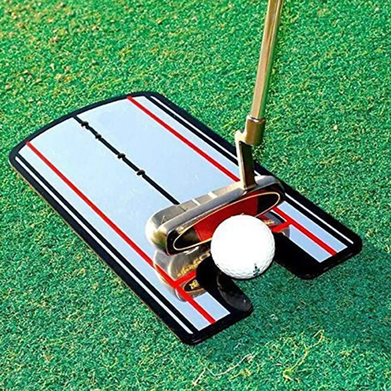 Golf Putting Mirror Alignment Training Aid Swing Trainer Golf Straight Practice Eye Line Indoor Outdoor Golf Accessorie