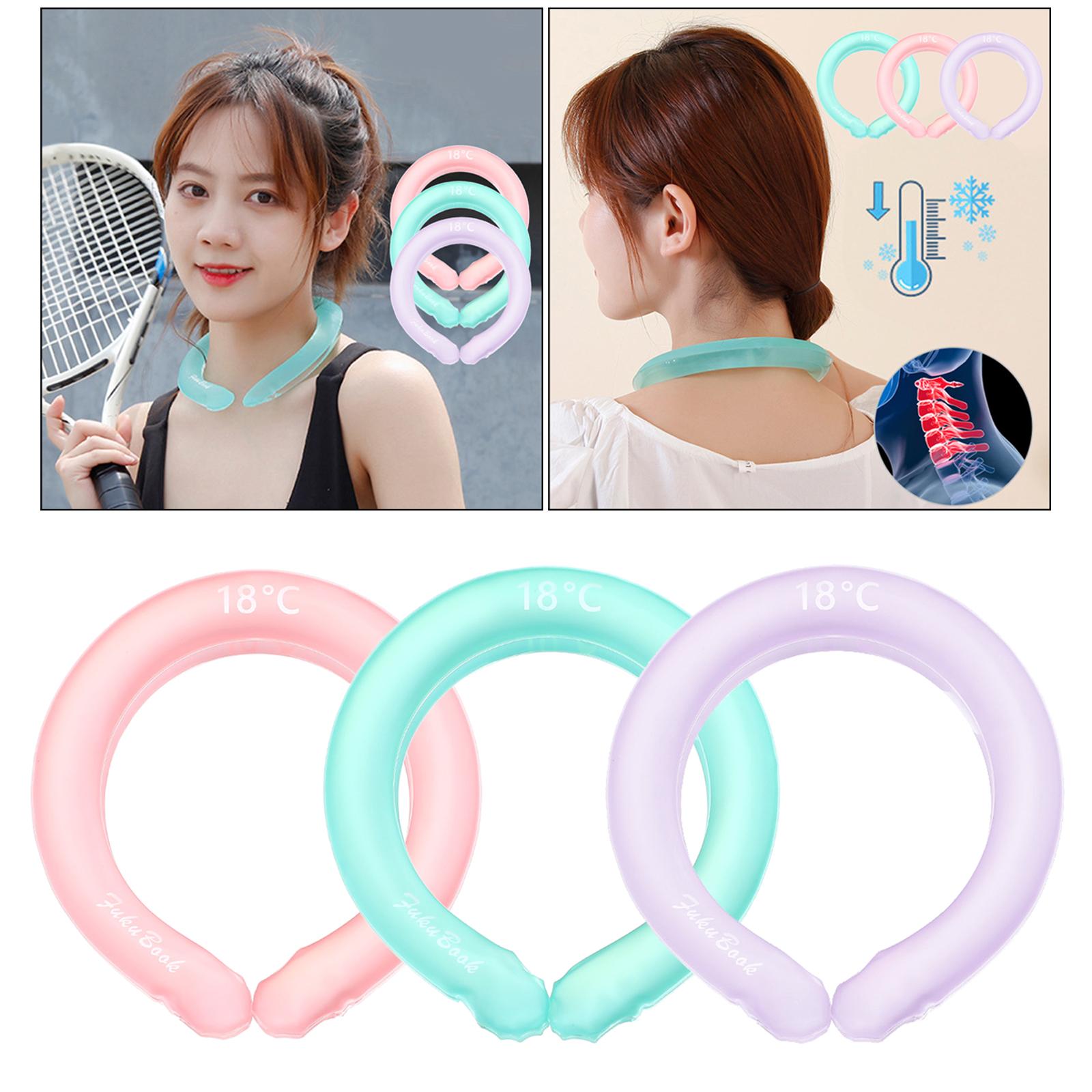 Neck Cooling Tube Cold Gel Ice Pack Chill Freeze Neck Cooler Running Camping
