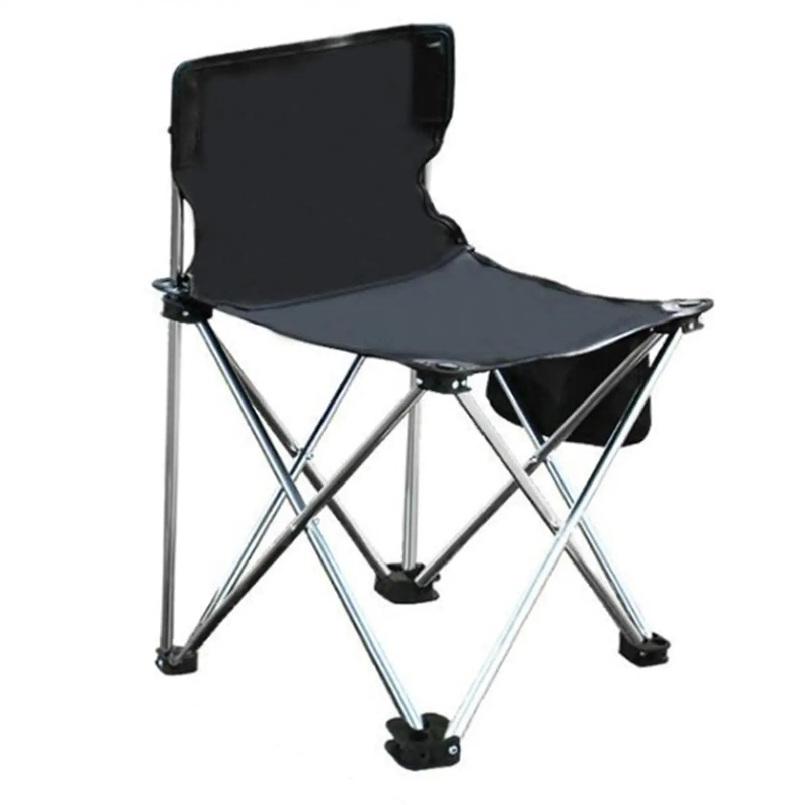 Portable Camping Chair with Side Pocket and Carrying Bag Included, Collapsible Chair for Camping, Beach, and Sports