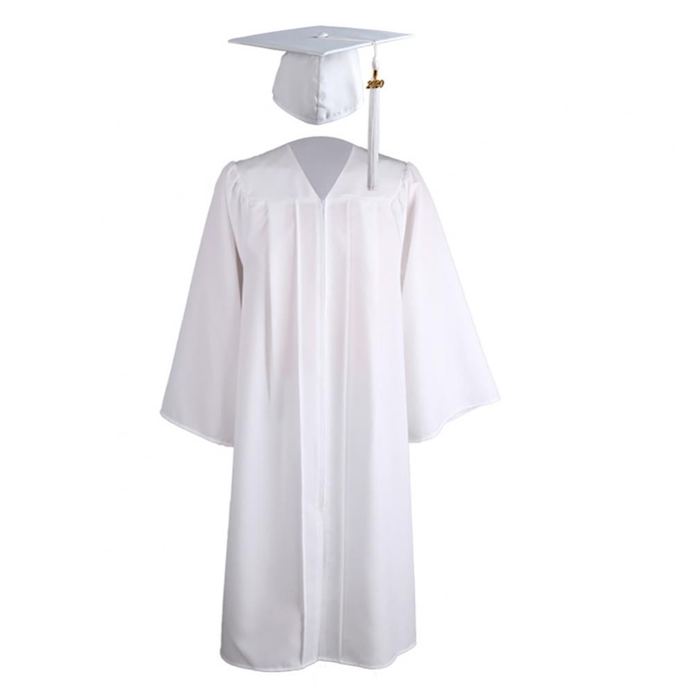 white graduation toga