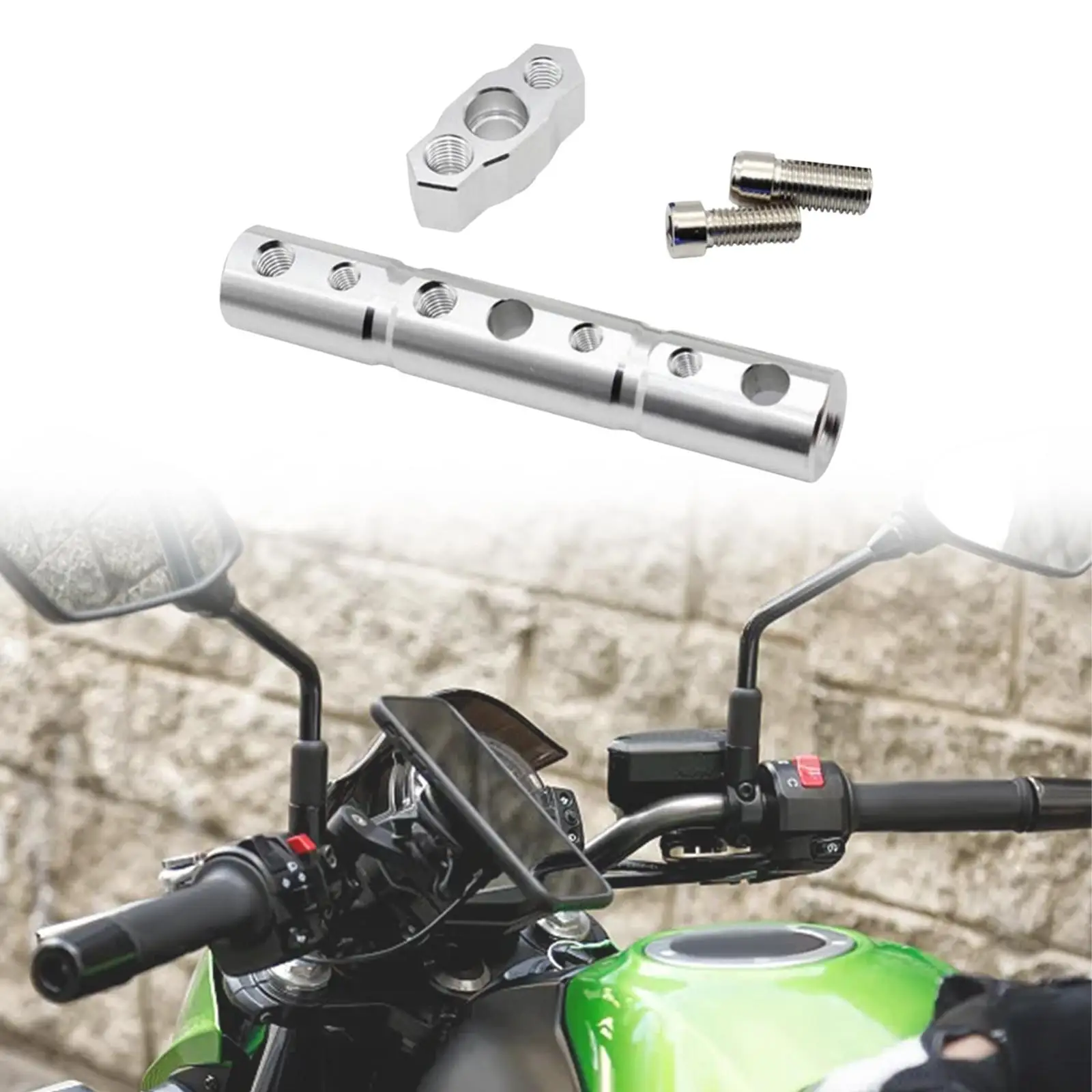 Motorcycle Extend Adapter Holder Motorbike Crossbar Base 6mm 8mm 10mm Mounting Holes Support Bar Bracket Mount Extender Bracket