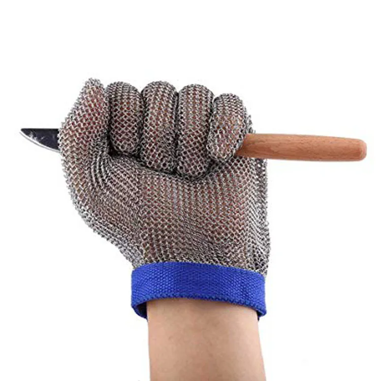 Stainless Steel Wire Gloves Anti-cut Cut-resistant Woven Safety Working Gloves  Cutting Fish-killing Metal Iron Kitchen Gloves