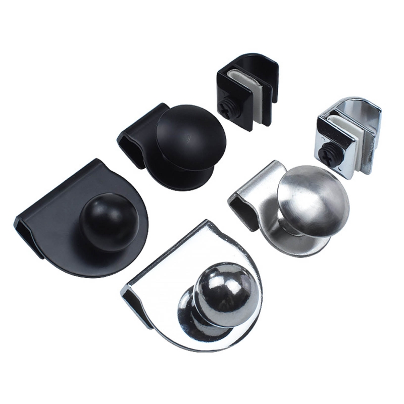 Description Picture 2 of itemGlass Door Handle/Clamp Glass Showcases Cabinet Drawer Metal Pulls No Drilling