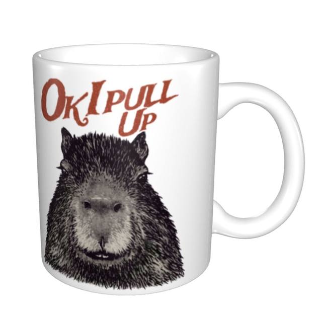 Respect The Capybara Funny Rodent Capibara Coffee Mug DIY Custom Ceramic  Milk Tea Mug Cups And Mugs