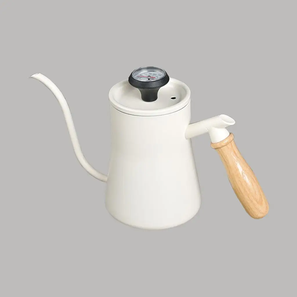 Gooseneck Hot Water Coffee Kettle Flow Spout and Thermometer for Stovetops