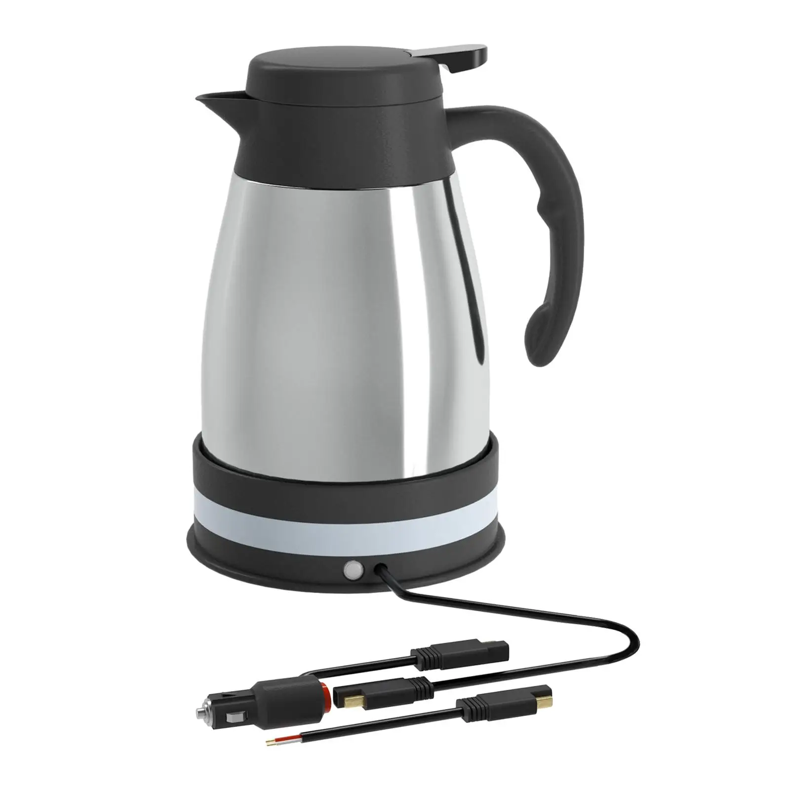 Car Electric Kettle Pot DC 24V Stainless Steel Portable Fast Boiling Portable Auto Shut Off Kettle Boiler for Road Trips
