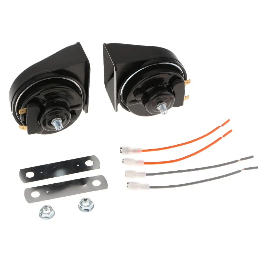 2 Piece Universal Car Snail Loud Electric Air 12V 118 DB