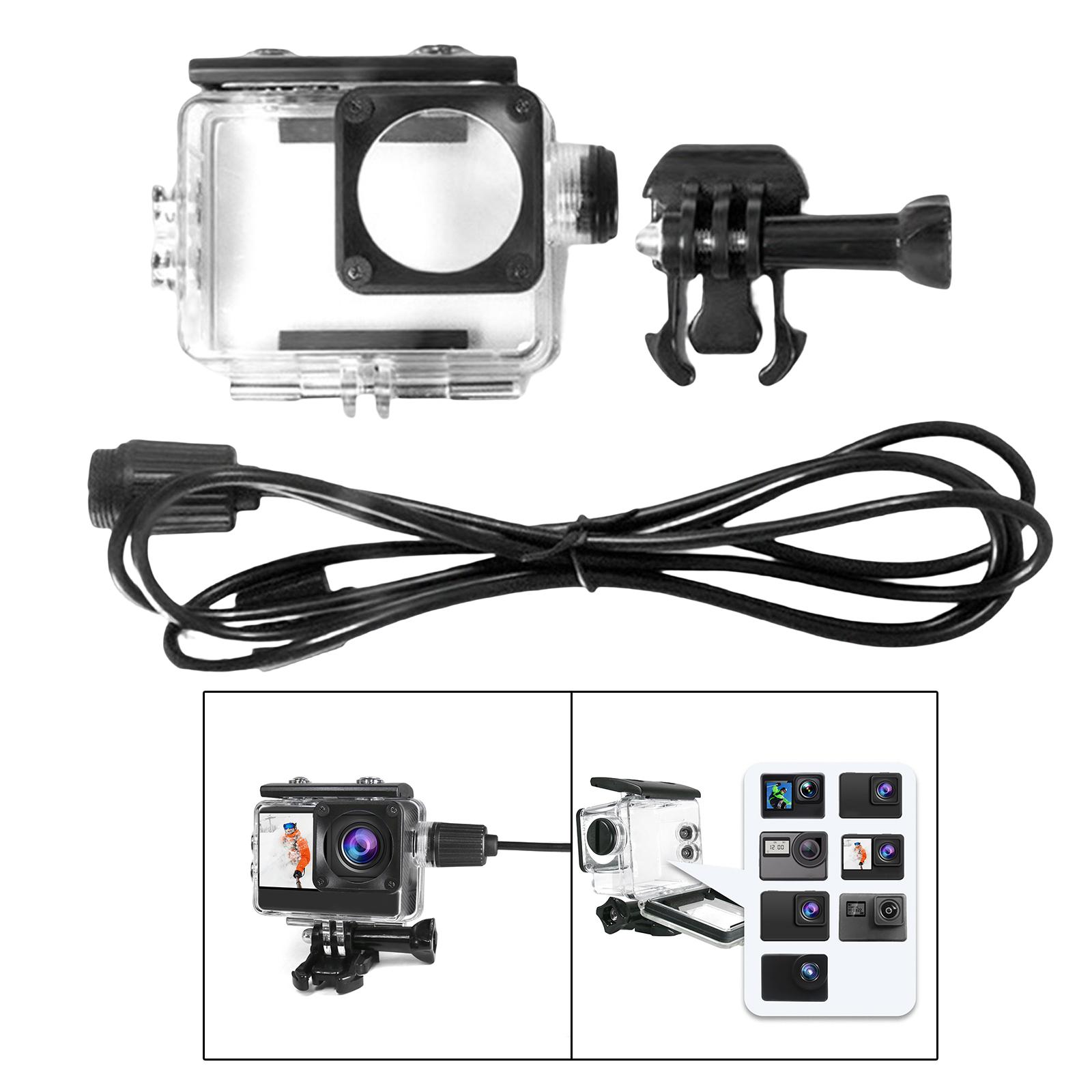 Sports Cameras Waterproof Housing Case, Dive Rechargeable for 4K Eis WiFi Cameras