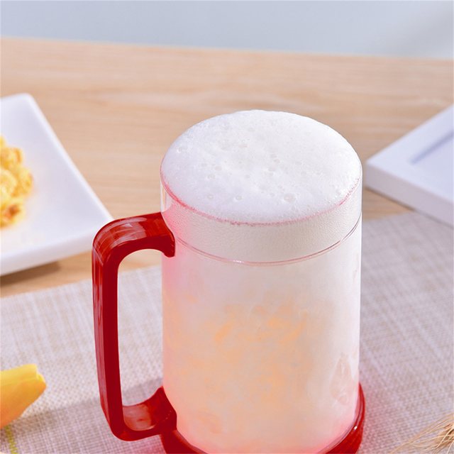 Beer Mugs for Freezer,Freeze Beer Glasses,Double-Wall Borosilicate