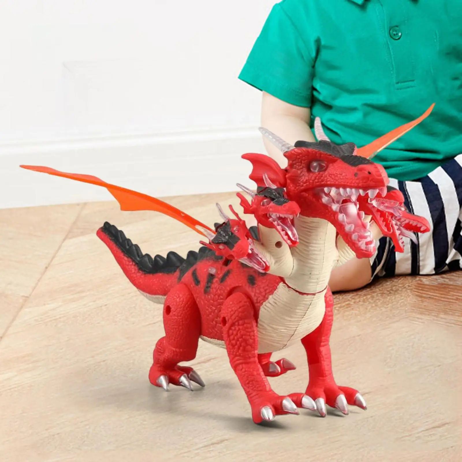 Electric Walking Robot Dinosaur Toy Lighting Roaring Sound Preschool Toy