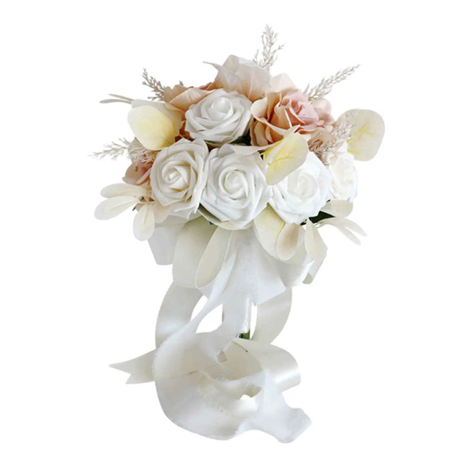 Bridal Bouquet Centerpiece Elegant 22cmx30cm Artificial Flowers Decoration for Anniversary Wedding Party Bridal Shower Ceremony