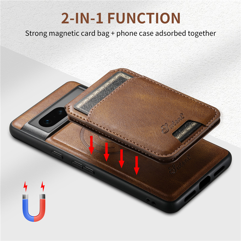 Bookshelf Theme Wallet Phone Case For Google Pixel Series – Synthetic Leather With Card Pocket
